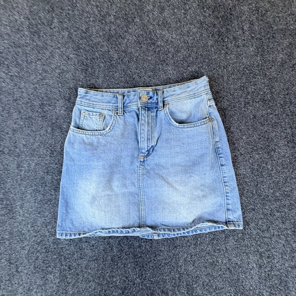 BDG Urban Outfitters Denim Mini Skirt Womens 26x15 Blue Light Wash Cotton Casual